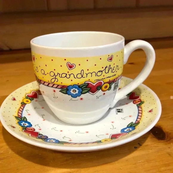 Mary Engelbreit Grandmother Tea Cup and Saucer - Picture 3 of 10